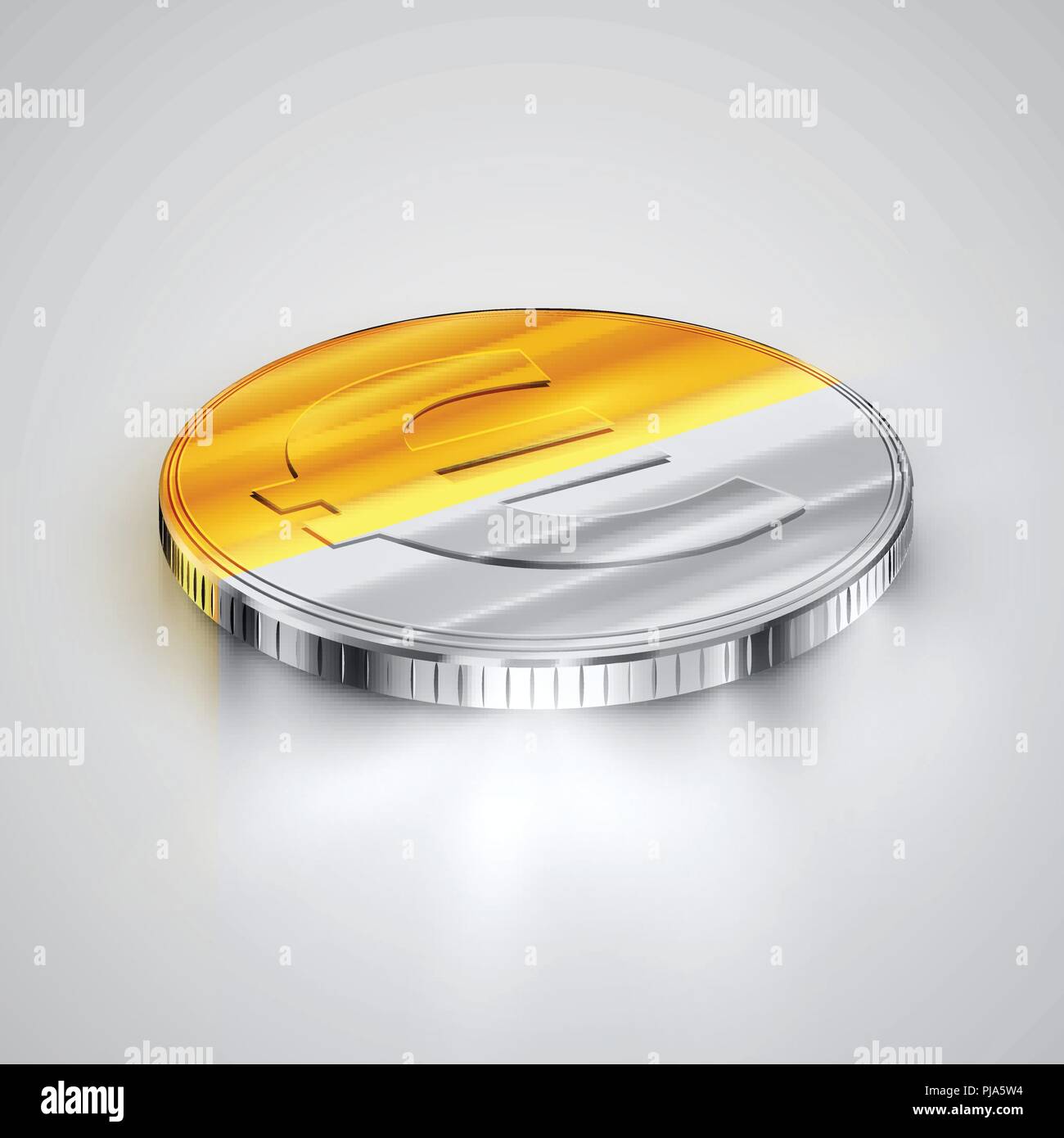 Realistic euro 3d gold Stock Vector Images - Alamy