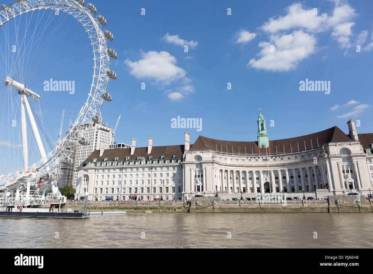 London Eye and County Hall Stock Photo - Alamy