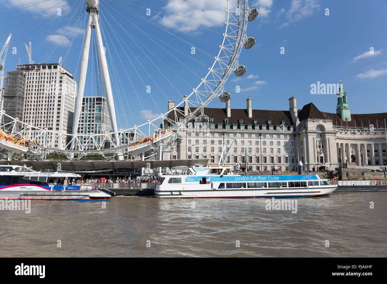 London Eye and County Hall Stock Photo - Alamy