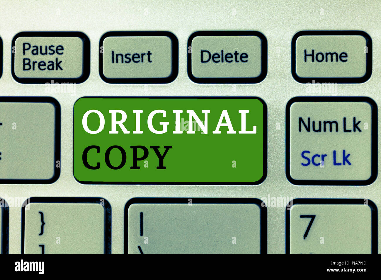 Word writing text Original Copy. Business concept for Main Script ...