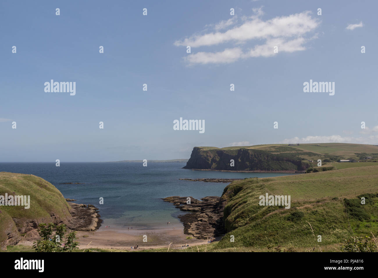 Cullykhan Bay on the Moray coast Aberdeenshire, Scotland, UK. Stock Photo