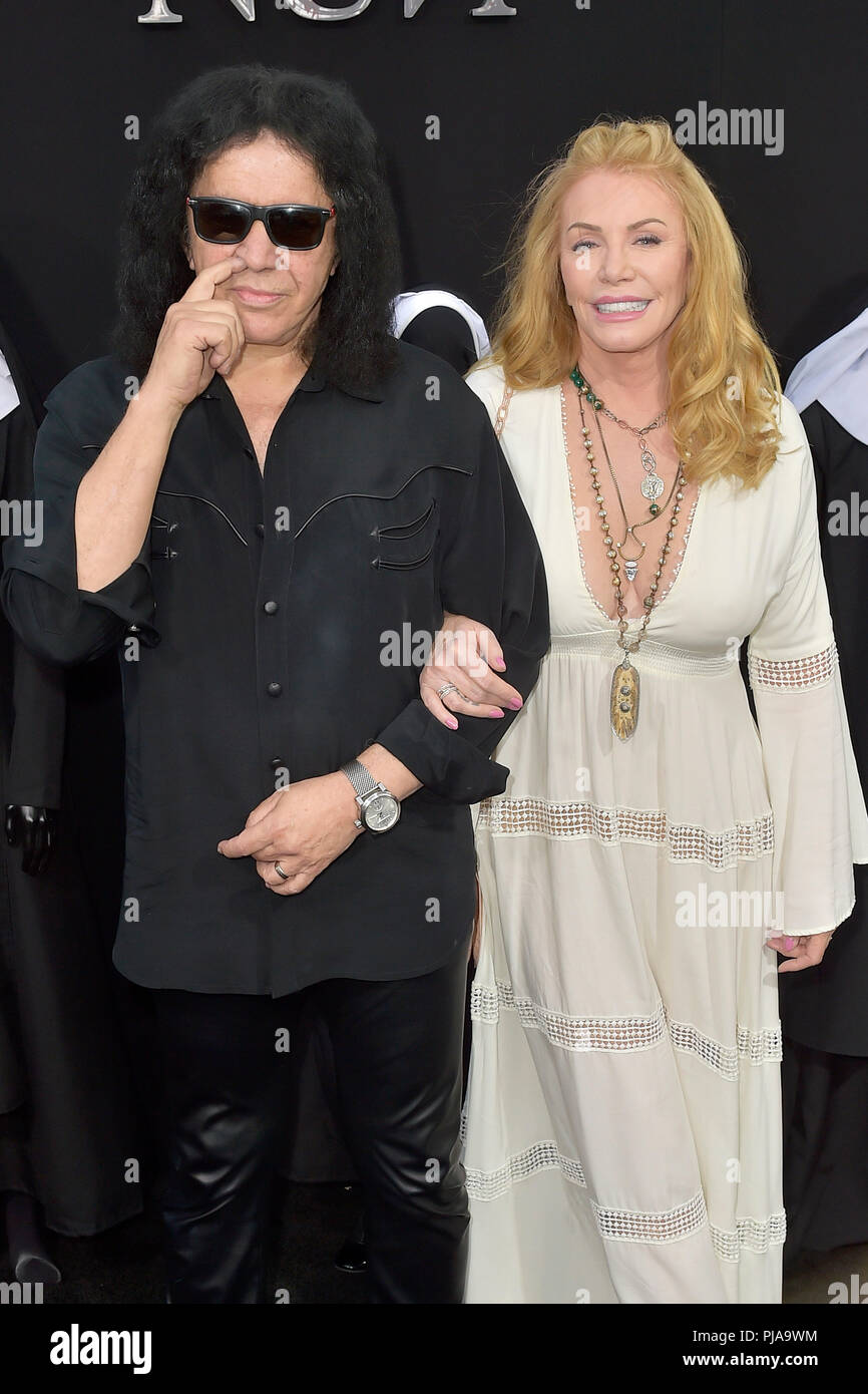 Gene Simmons and his wife Shannon Tweed attending 'The Nun' premiere at the TCL Chinese Theatre