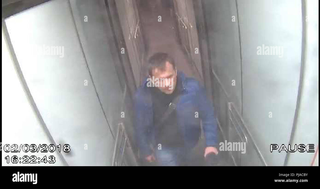 Russian nationals Alexander Petrov and Ruslan Boshirov, both aged about 40, who are wanted in direct connection with the Salisbury Novichok attack and Amesbury investigation. Police have today released these pictures of the suspects. Images released by and copyright of Metropolitan Police Credit: Met Police via Dorset Media Service/Alamy Live News Stock Photo