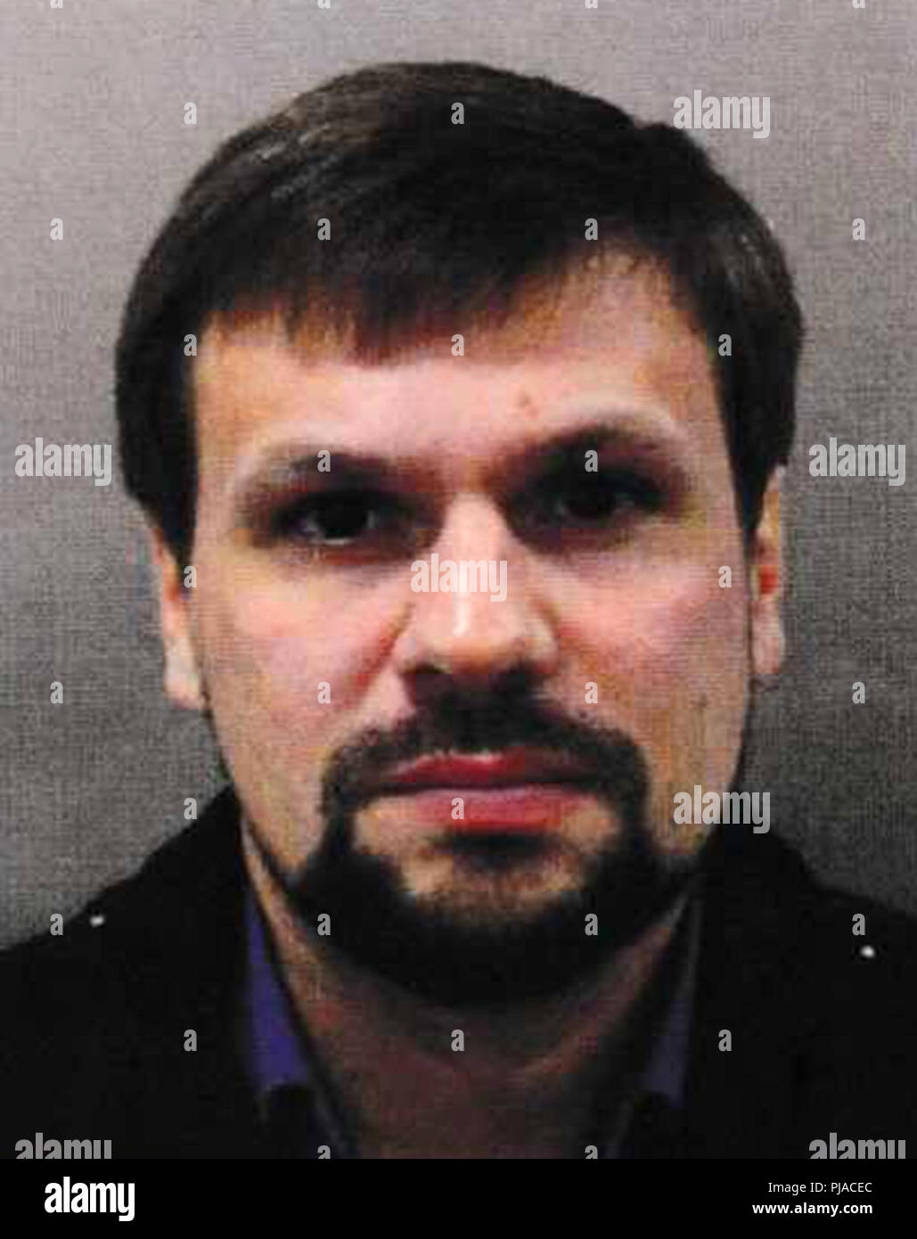 Russian national Ruslan Boshirov, aged about 40, wanted in direct connection with the Salisbury Novichok attack and Amesbury investigation. Police have today released these pictures of the suspects. Images released by and copyright of Metropolitan Police Credit: Met Police via Dorset Media Service/Alamy Live News Stock Photo