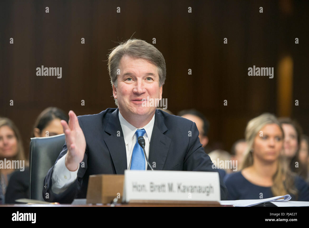 Washington DC, September 5, 2018, USA: Judge Brett Kavanaugh attends his confirmation hearing to become the next Supreme Court Justice on Capitol Hill in Washington DC. Patsy Lynch/MediaPunch Stock Photo