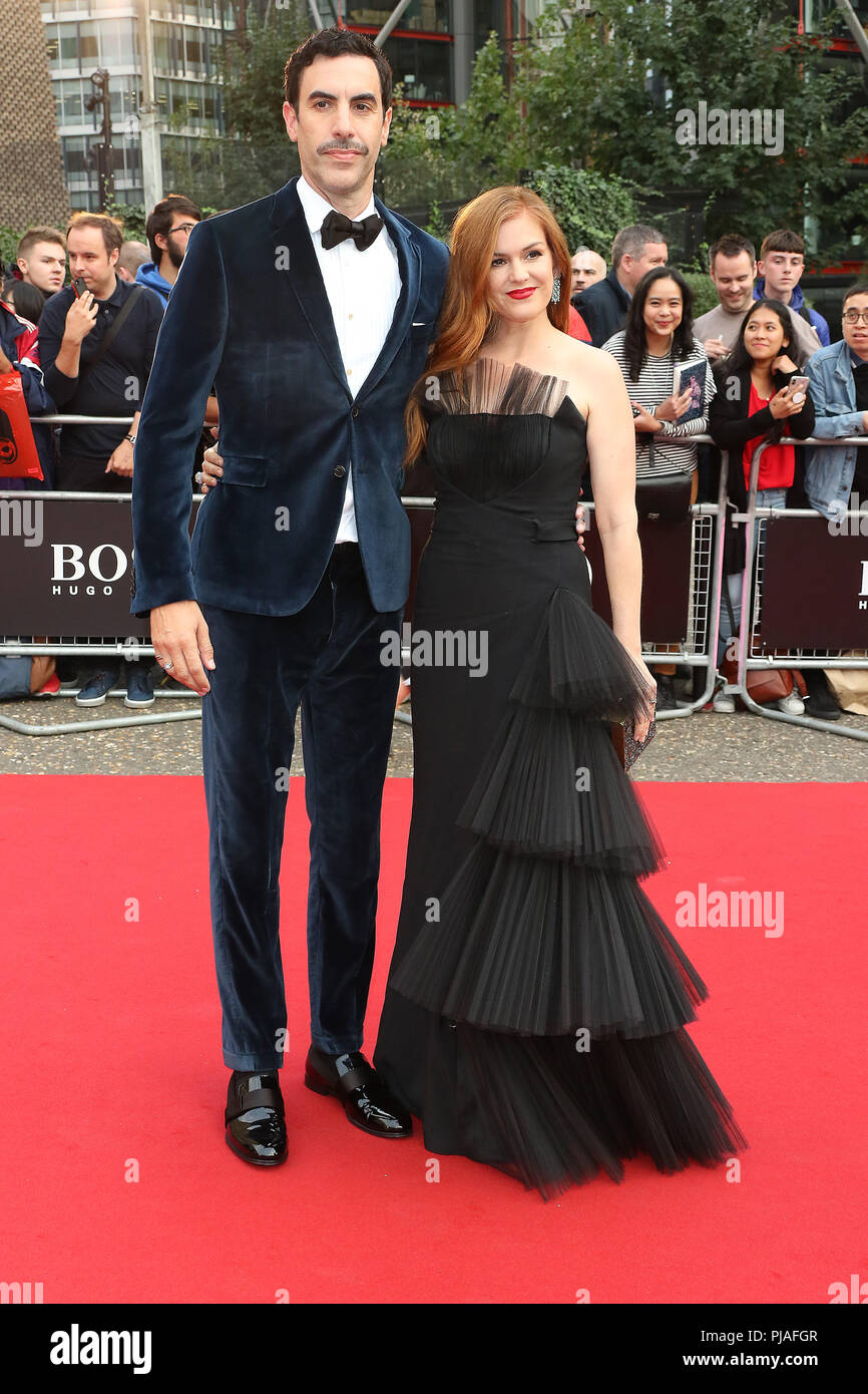 London, UK. 5th September, 2018. Sacha Baron Cohen, Isla Fisher, GQ Men Of The Year Awards 2018, Tate Modern, London UK, 05 September 2018, Photo by Richard Goldschmidt Credit: Rich Gold/Alamy Live News Stock Photo