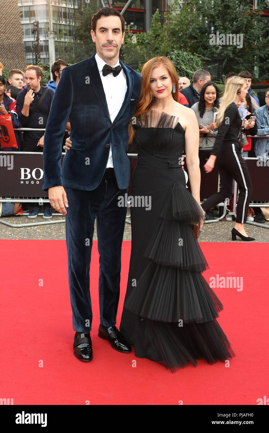 London, UK. 5th September, 2018. Sacha Baron Cohen, Isla Fisher, GQ Men Of The Year Awards 2018, Tate Modern, London UK, 05 September 2018, Photo by Richard Goldschmidt Credit: Rich Gold/Alamy Live News Stock Photo