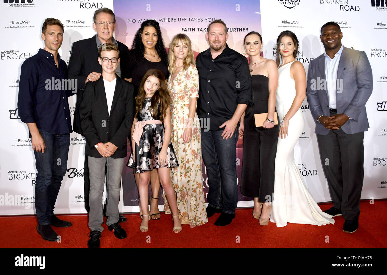 West Hollywood, CA, USA. 5th Sep, 2018. 05 September 2018 - West Hollywood, California - Andrew Walker, Gary Brubbs, Ian Van Houten, Jordin Sparks, Makenzie Moss, Lindsay Pulsipher, Harold Cronk, Madeline Carroll, Gianna Simone, LaDanian ''LT'' Tomilson. ''God Bless the Broken Road'' LA Special Screening held at Silver Screen Theater at the Pacific Design Center. Photo Credit: Birdie Thompson/AdMedia Credit: Birdie Thompson/AdMedia/ZUMA Wire/Alamy Live News Stock Photo