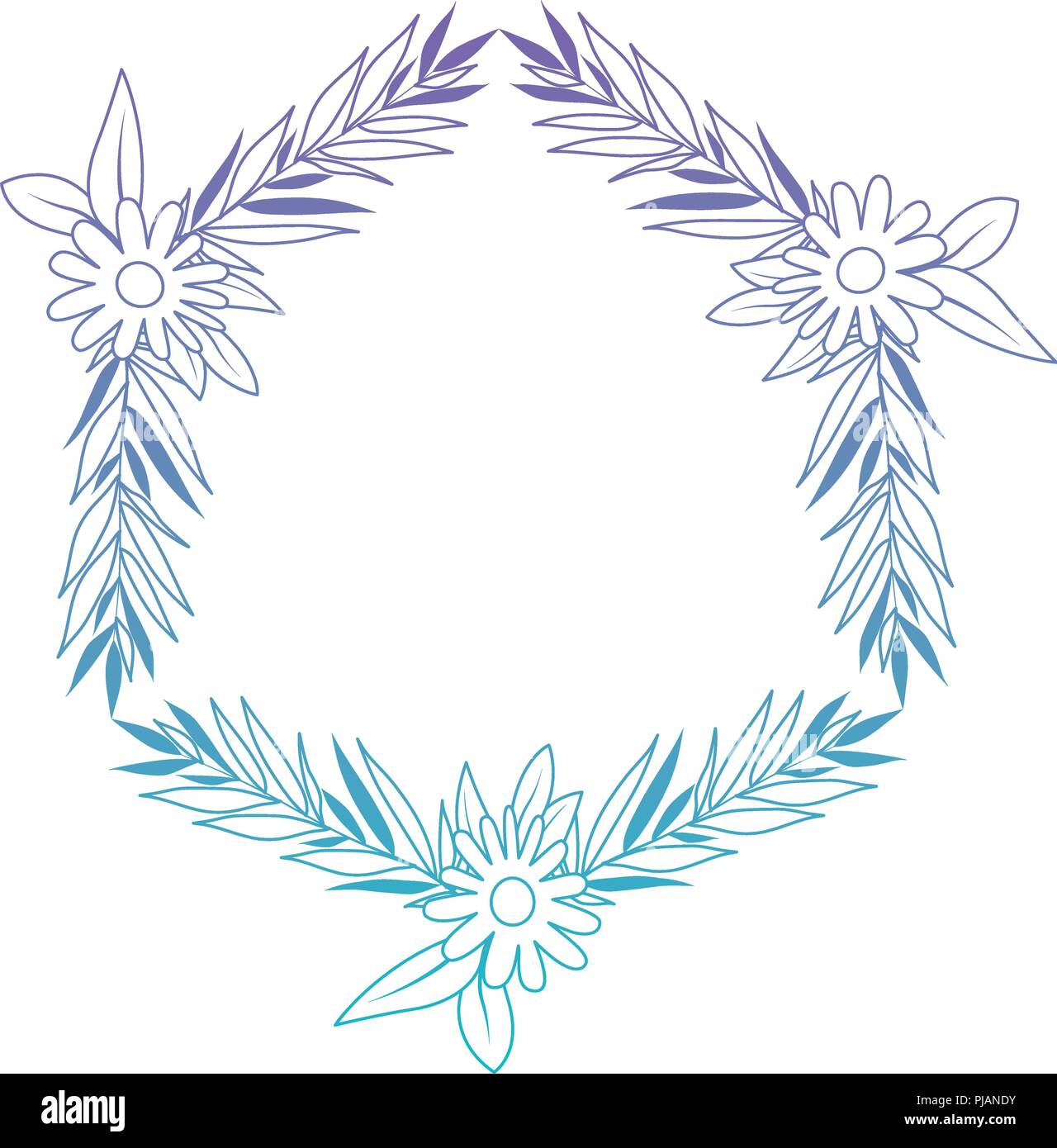 beautiful flower and leafs frame Stock Vector Image & Art - Alamy