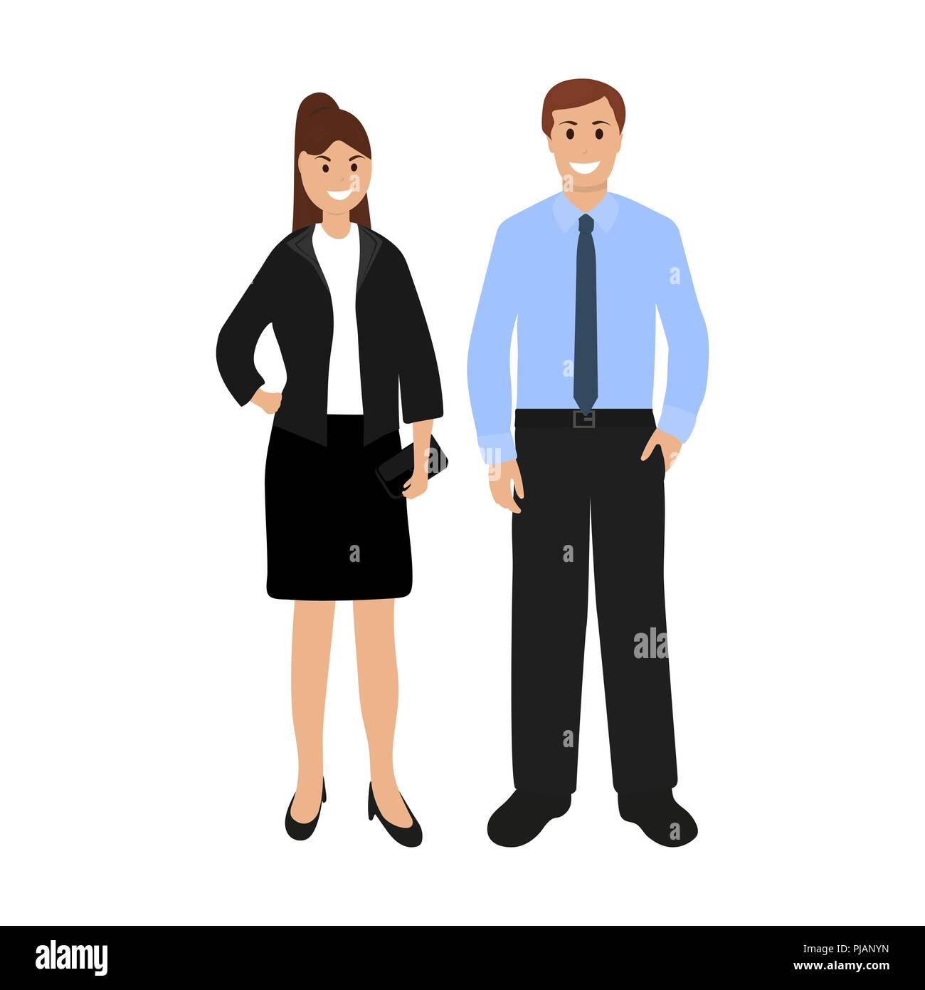 Businessmen woman and man  Stock Vector