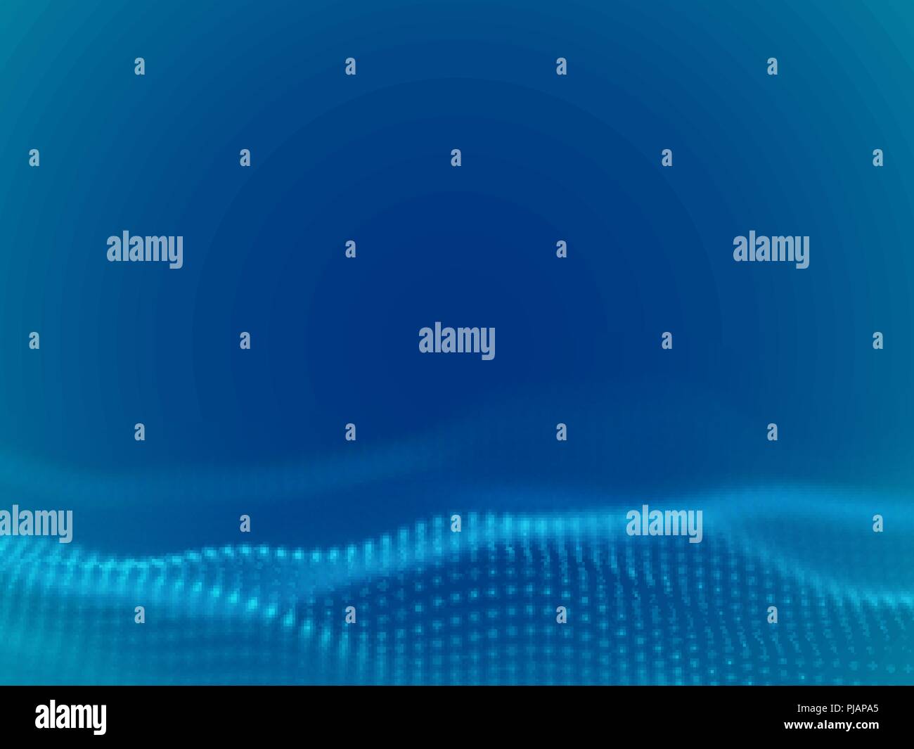 Abstract digital landscape or waves with flowing particles Stock Vector ...
