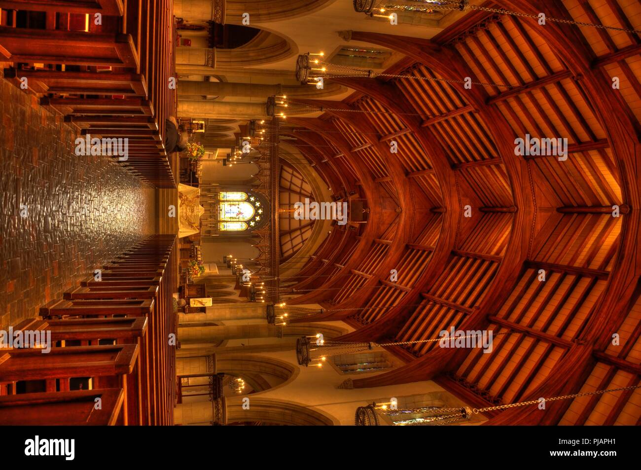 The interior of catholic church in Pasadena, California Stock Photo
