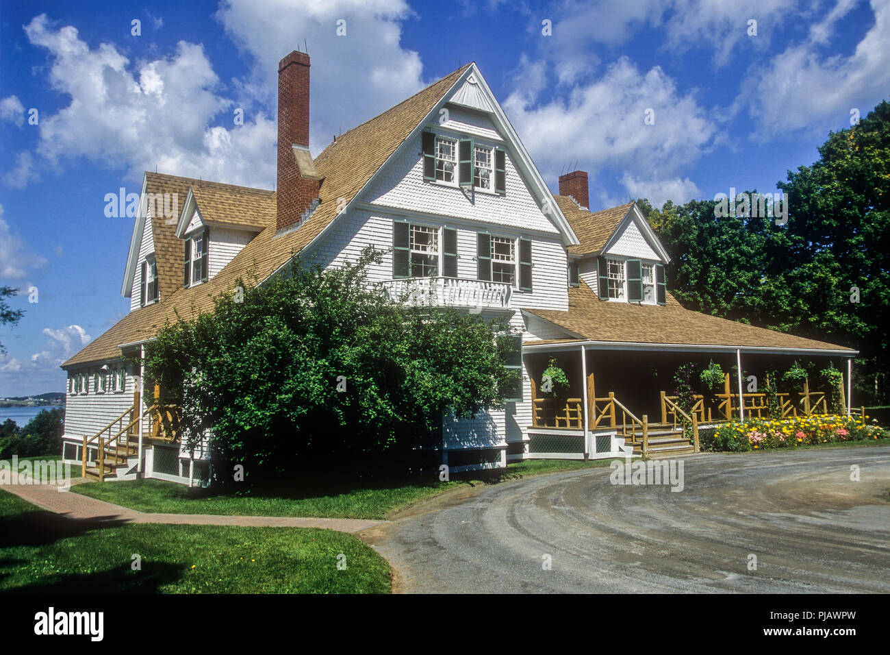 A Roosevelt Cottage on Campobello Island, New Brunswick, Canada Stock