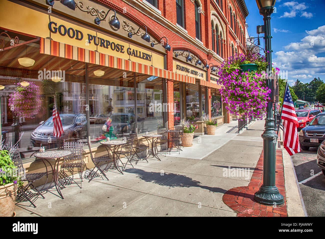 Stores in downtown Lee, MA Stock Photo Alamy