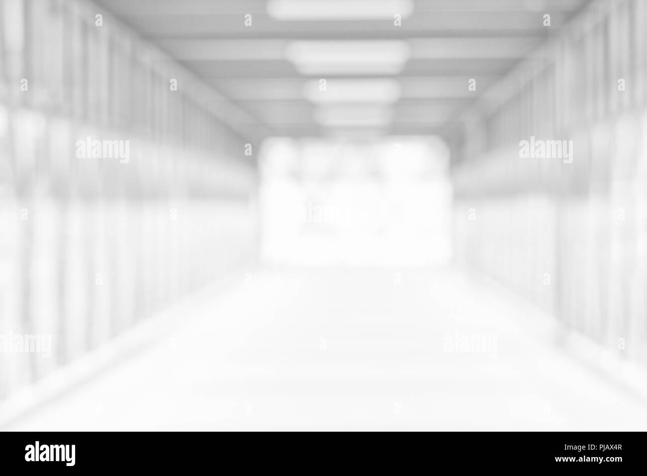 Abstract blurred pathway white grey background for backdrop design, composition for , website, magazine or graphic for commercial campaign design Stock Photo