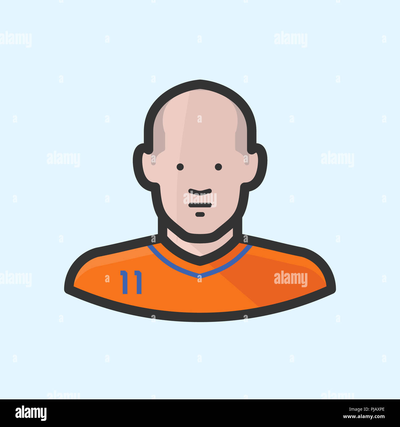 Netherlands football player with bald head Stock Photo Alamy