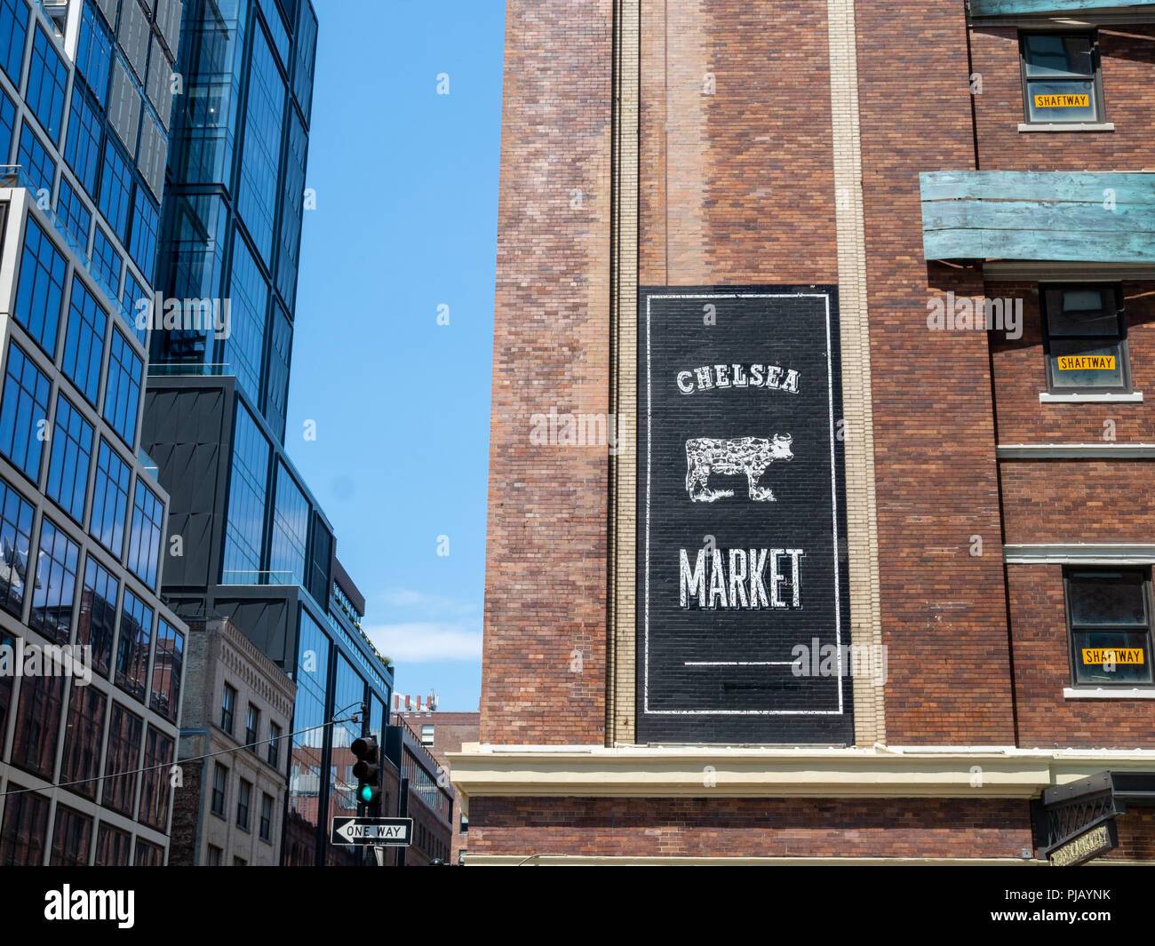Chelsea Market logo near entrance Stock Photo - Alamy