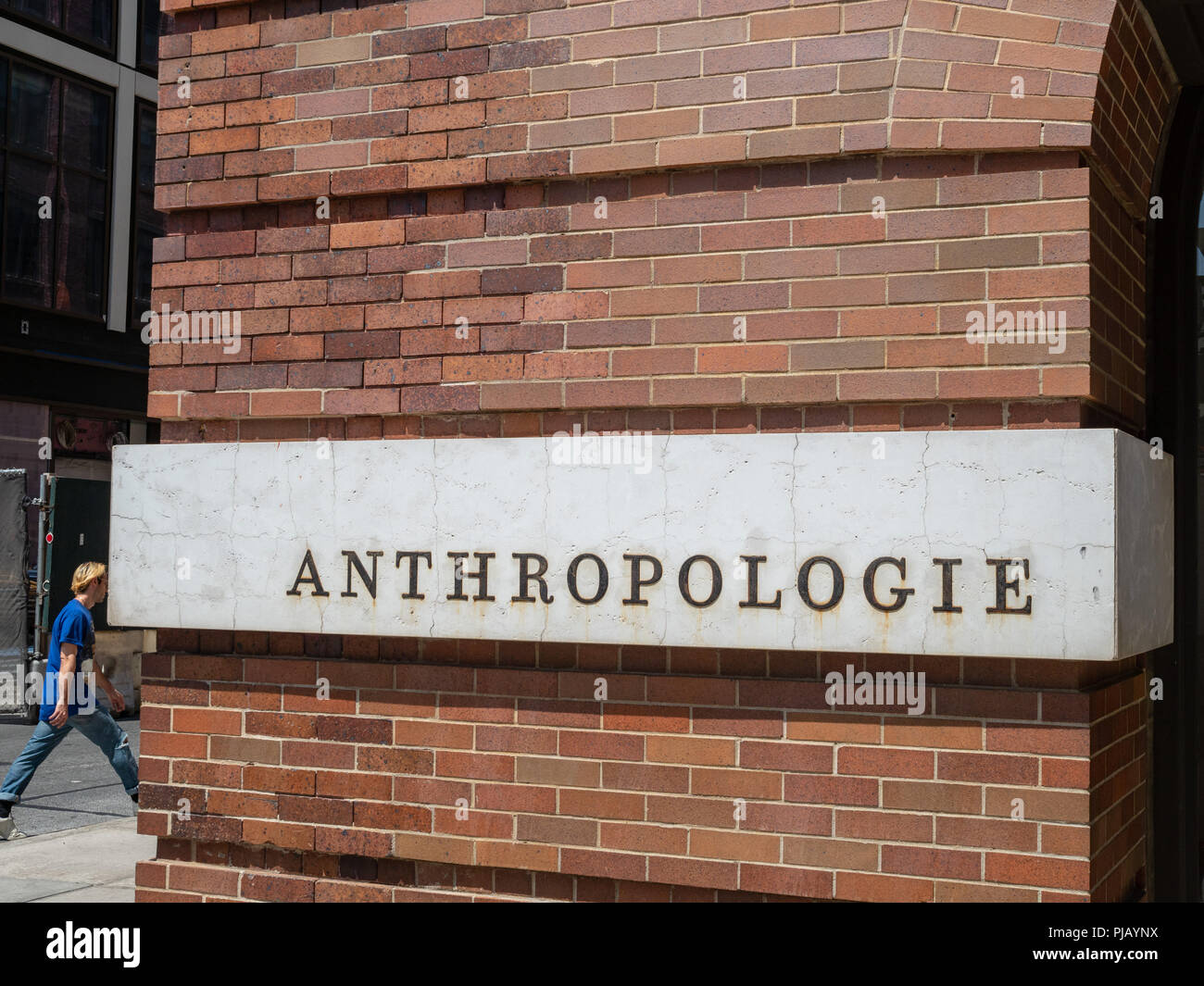 Anthropologie store location, logo outside entrance Stock Photo Alamy