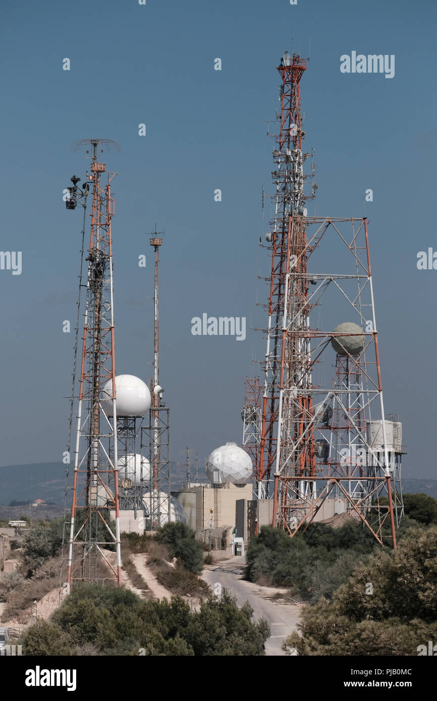 View of a signal intelligence gathering installation of unit 8200 an