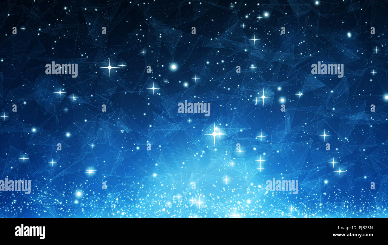 Blue color abstract background texture design with waves and stars. Design for your business. Stock Photo