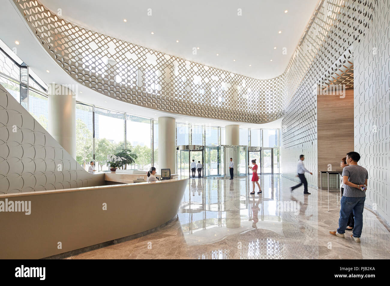 Interior view. Raffles City Hangzhou, Hangzhou, China. Architect: UNStudio, 2017. Stock Photo