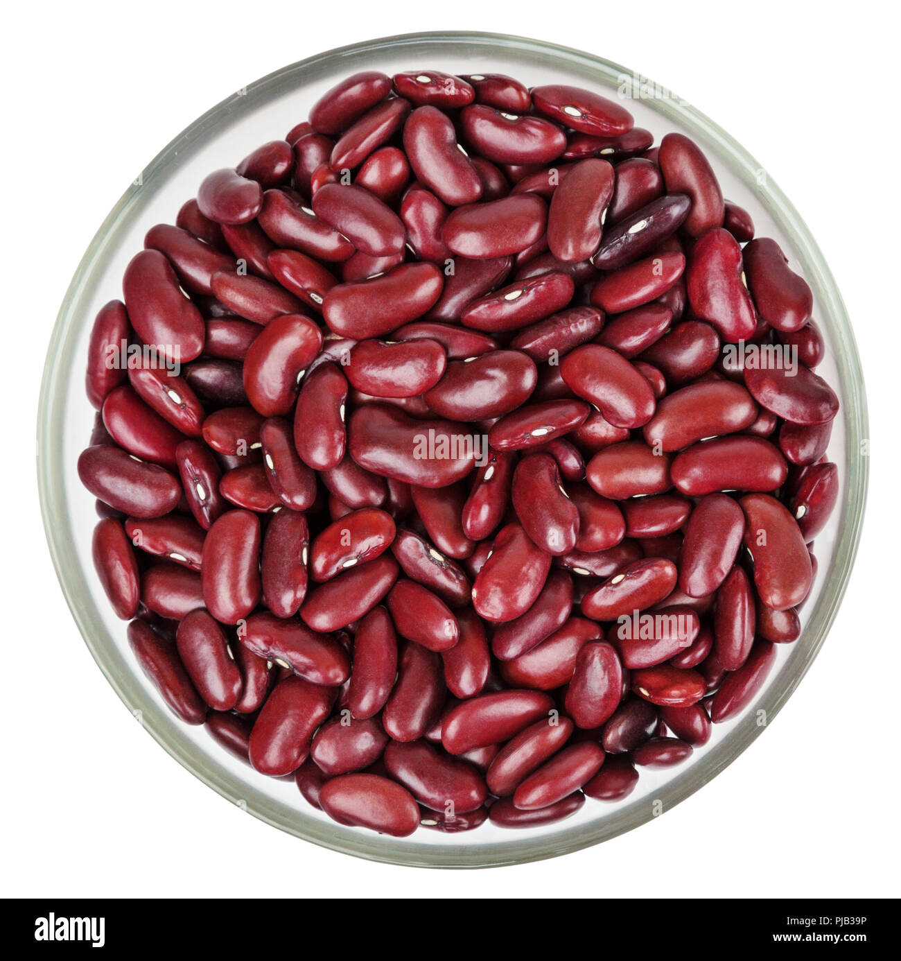 Red kidney beans isolated on white background with clipping path Stock Photo