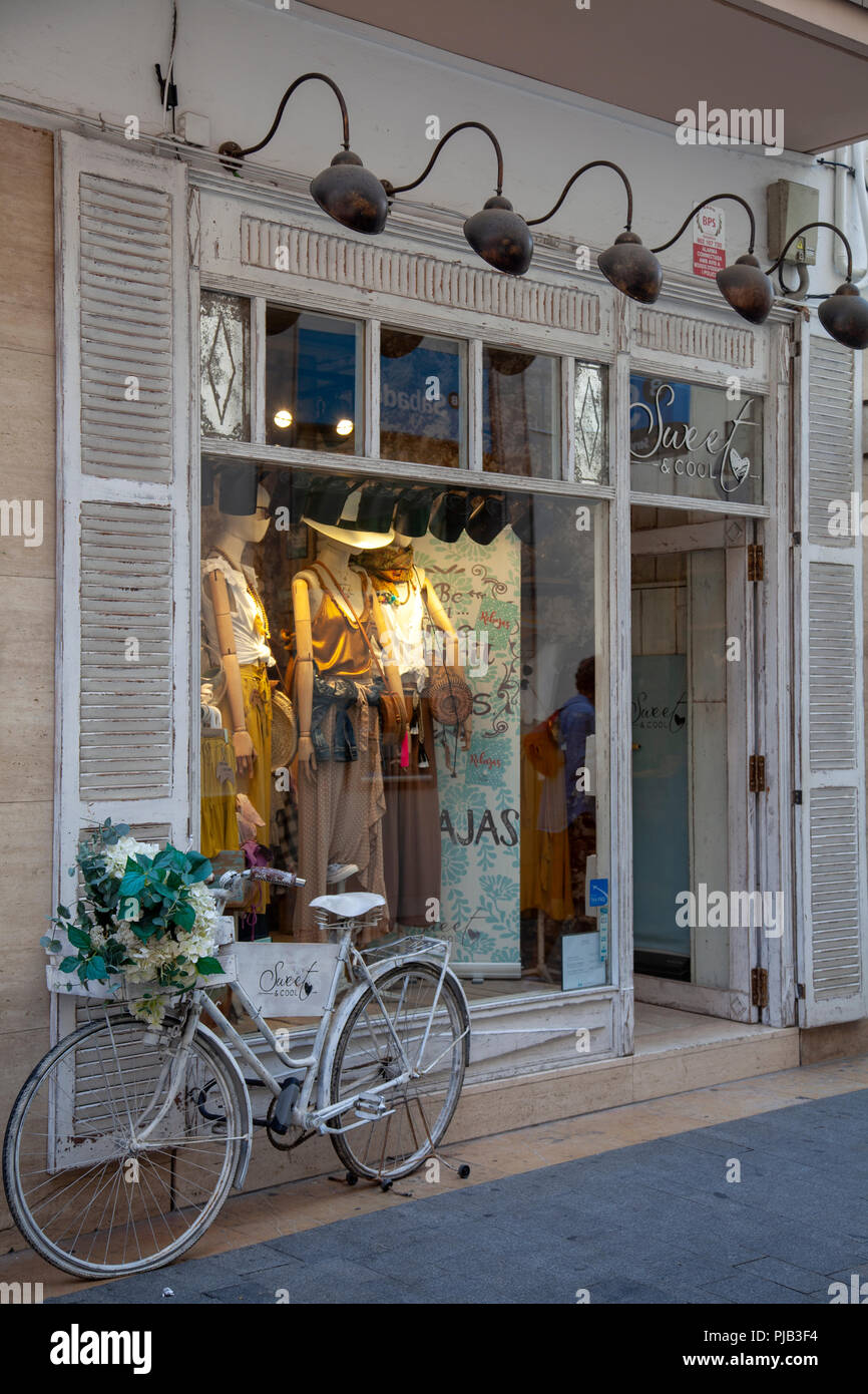 Boutique shop on Carrer de la Parellades in Sitges, Spain Stock Photo -  Alamy