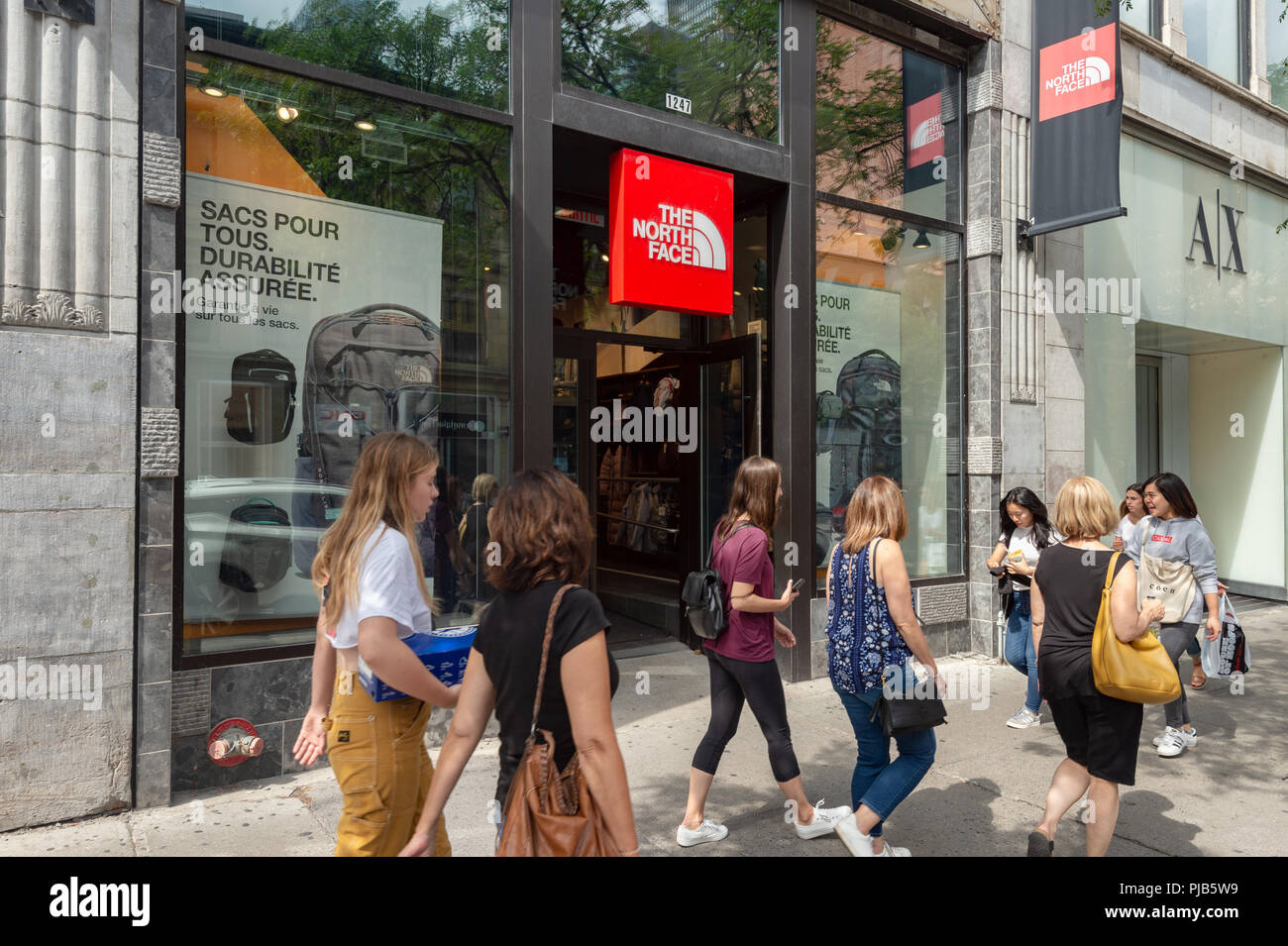 Montreal, CA - 1 September 2018: The North Face store on Sainte-Catherine  street Stock Photo - Alamy