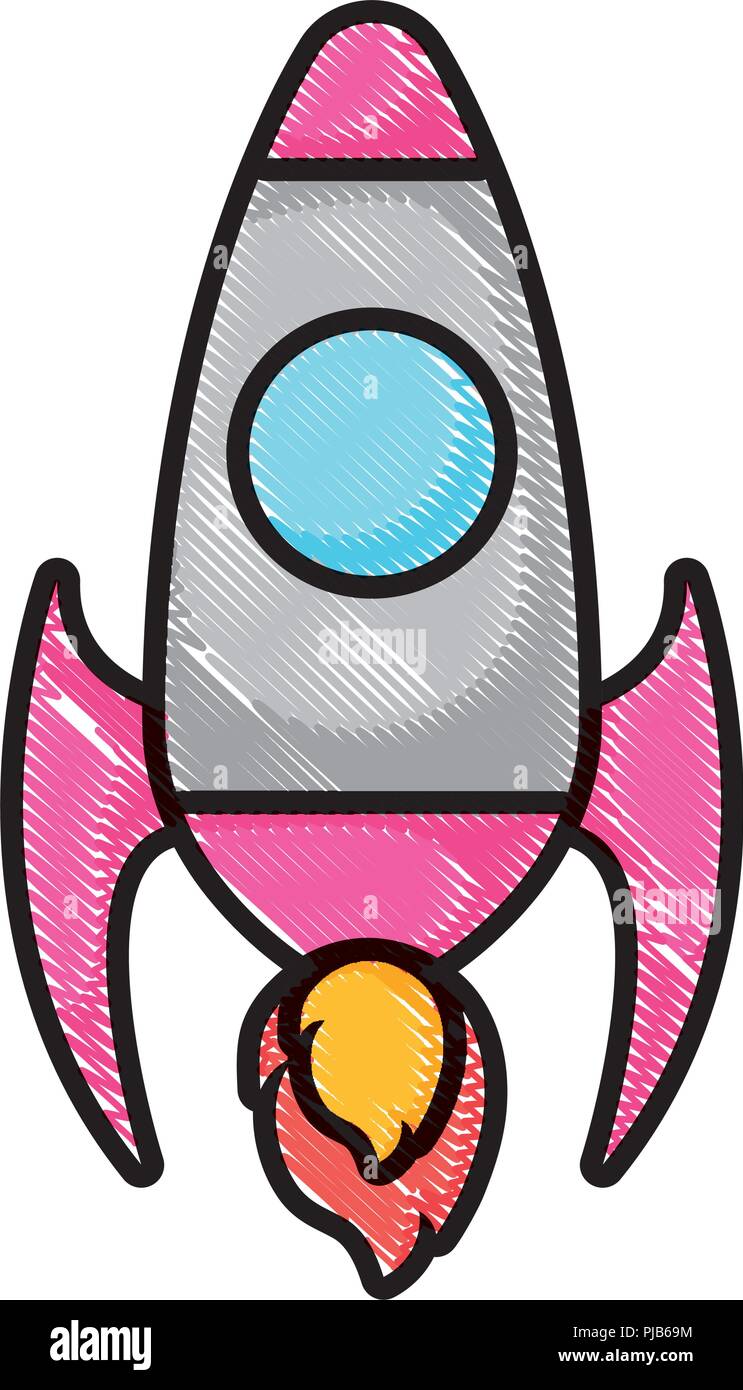 space rocket over white background, vector illustration Stock Vector ...