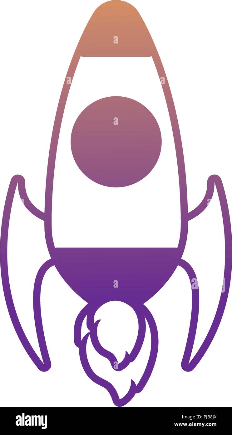 space rocket over white background, vector illustration Stock Vector ...