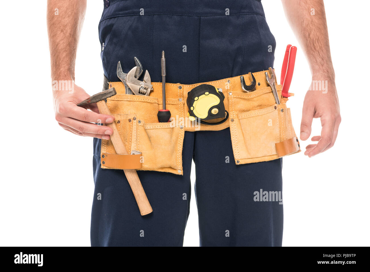 Man wearing tool belt hi-res stock photography and images - Alamy