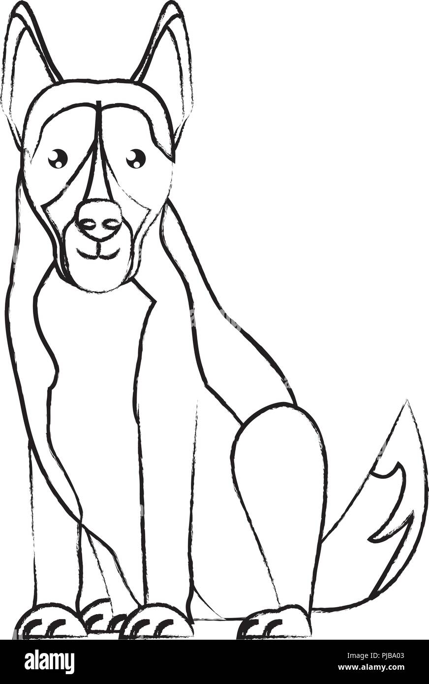 German Shepherd Dog Stock Vector Images - Alamy