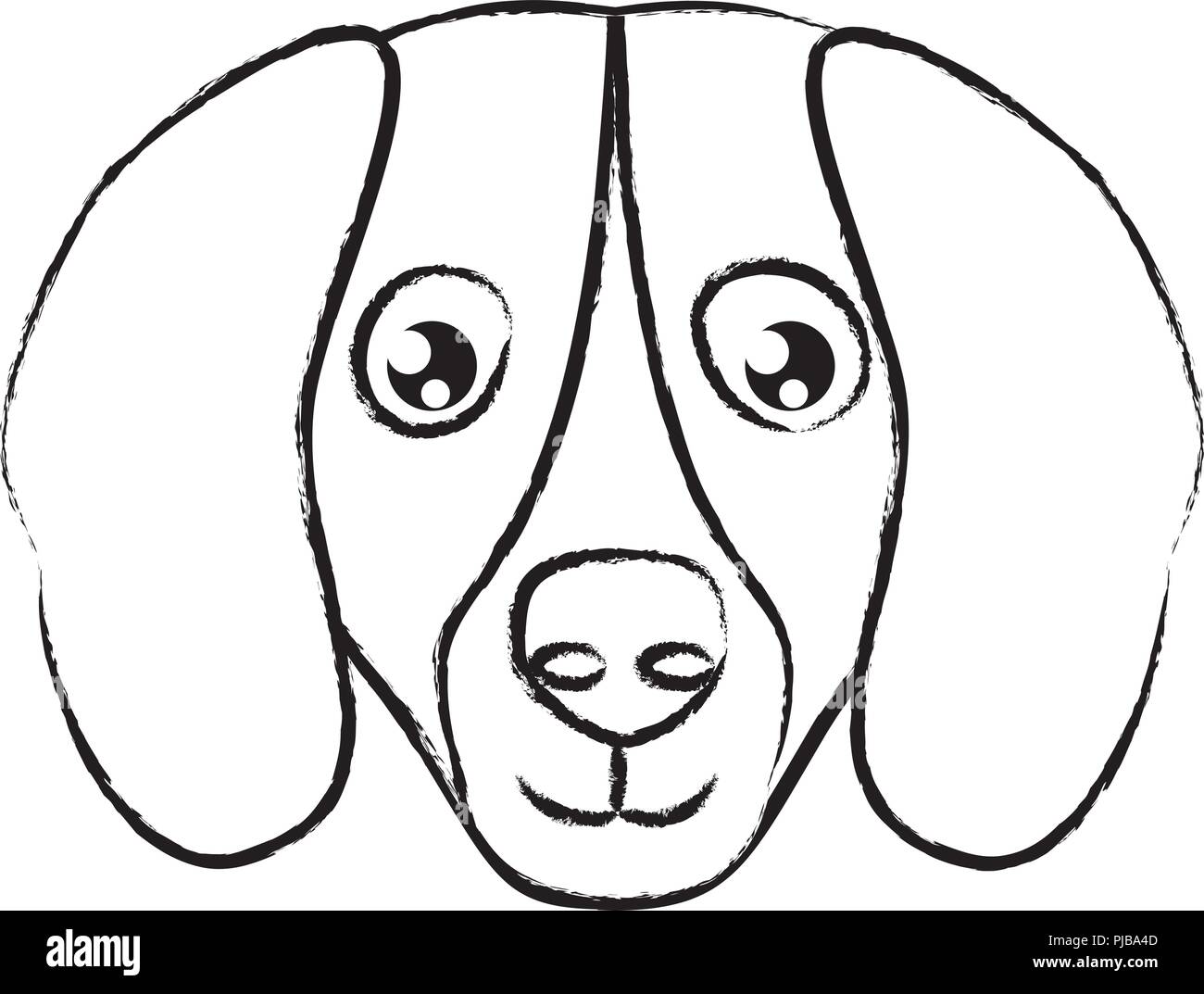 doberman dog icon over white background, vector illustration Stock ...