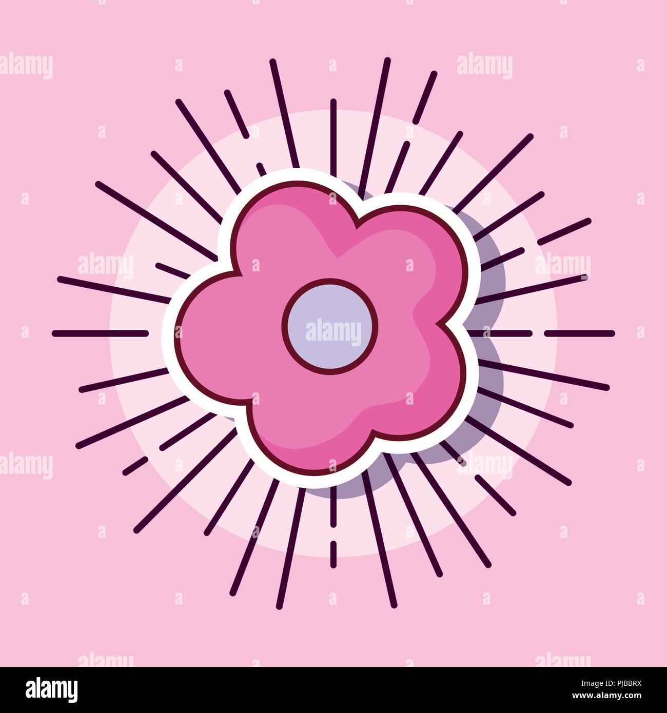 Pink Flower Cartoon High Resolution Stock Photography And Images Alamy