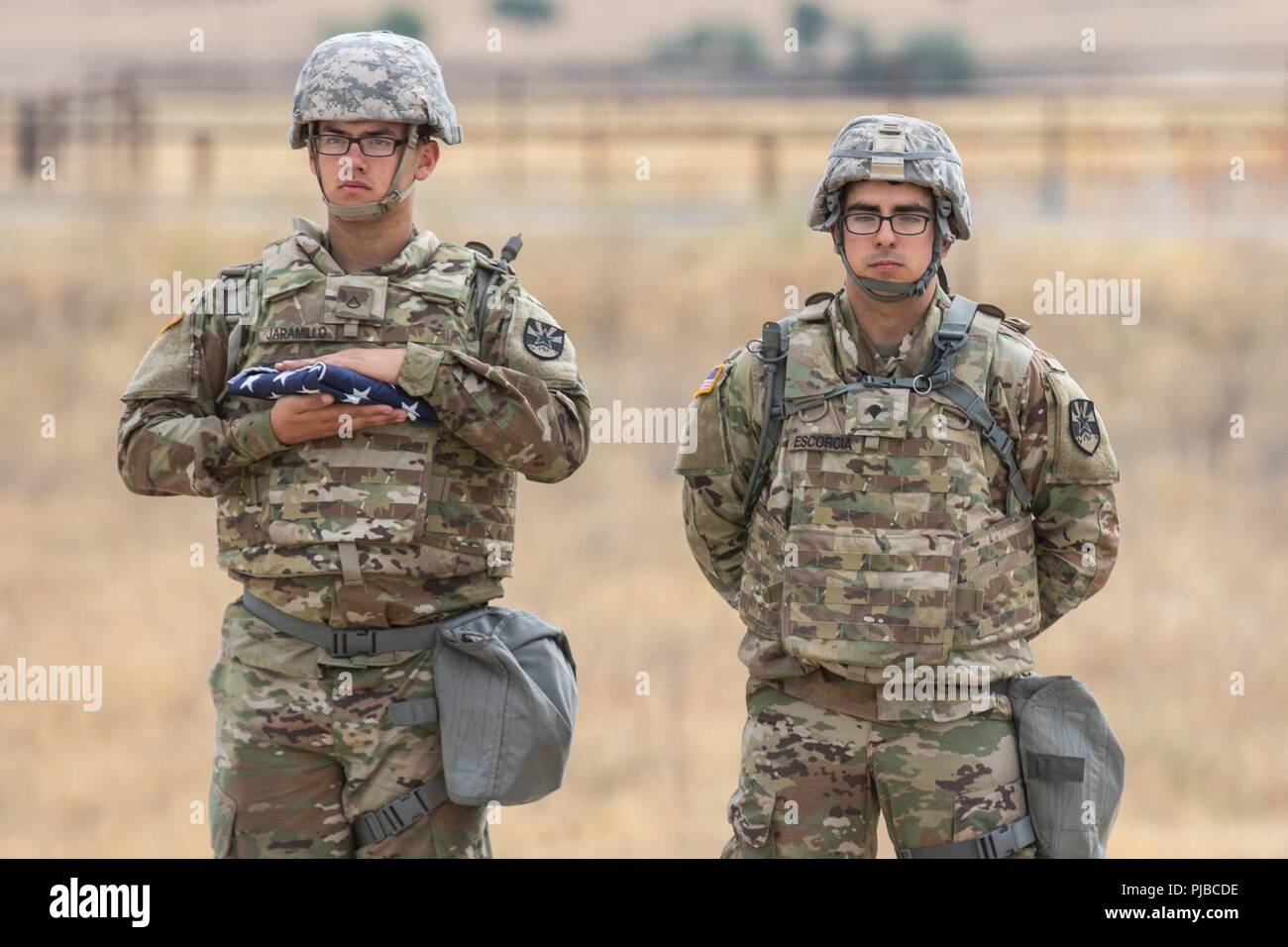 Arizona Army National Guard Soldiers, Pfc. Joseph A. Jarmillo and Oscar