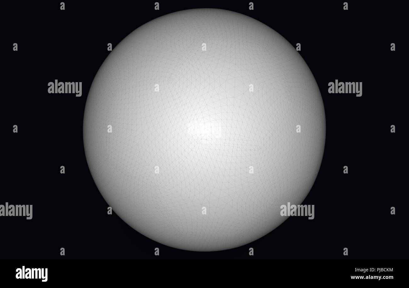 white leather ball 3D rendering Isolated on a black background Stock Photo