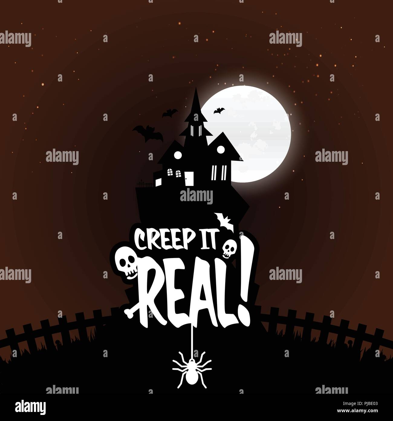 Happy Halloween scary Night background Stock Vector Image & Art - Alamy