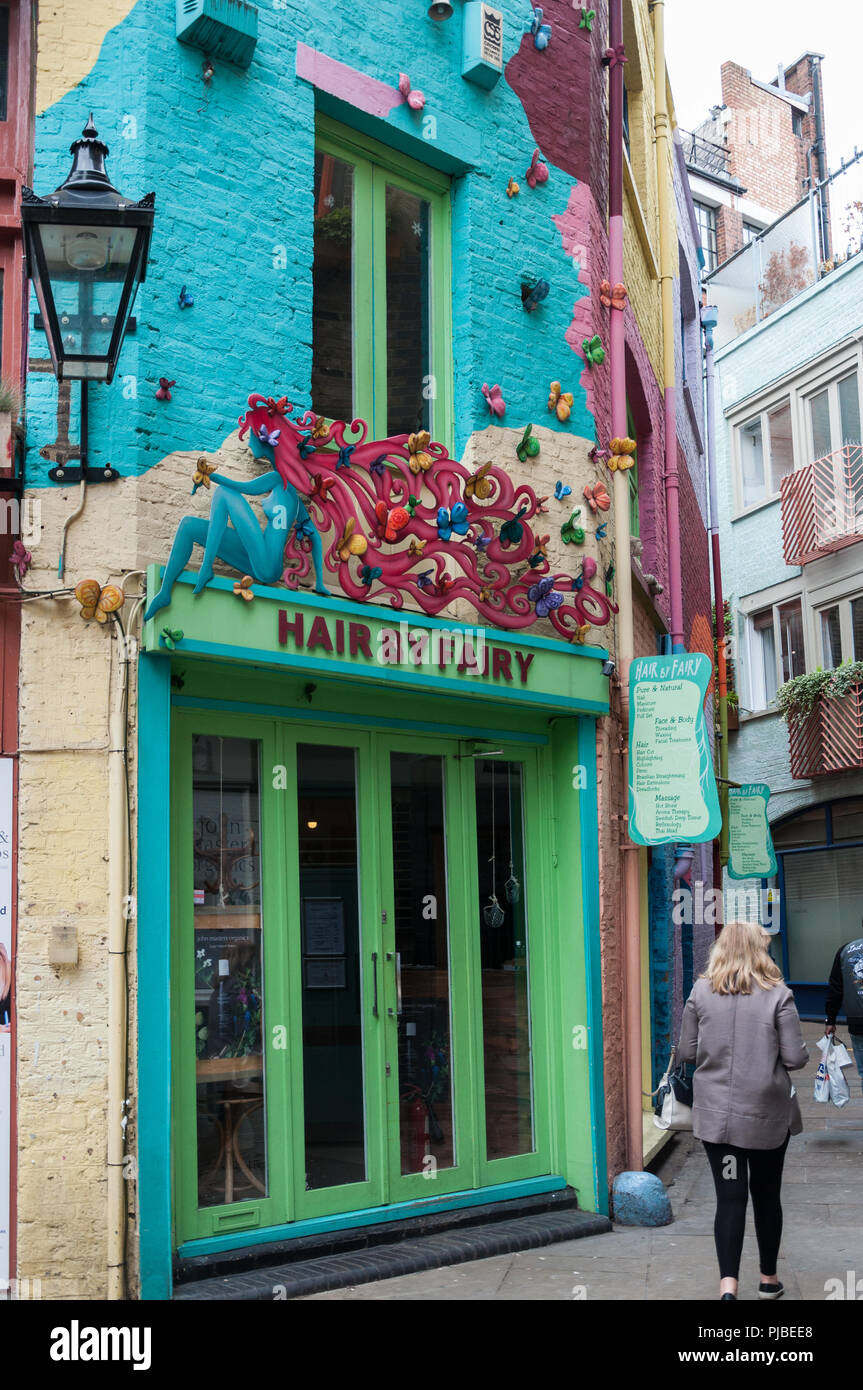 Neals Yard, a small courtyard of colourful shops and restaurants, Seven