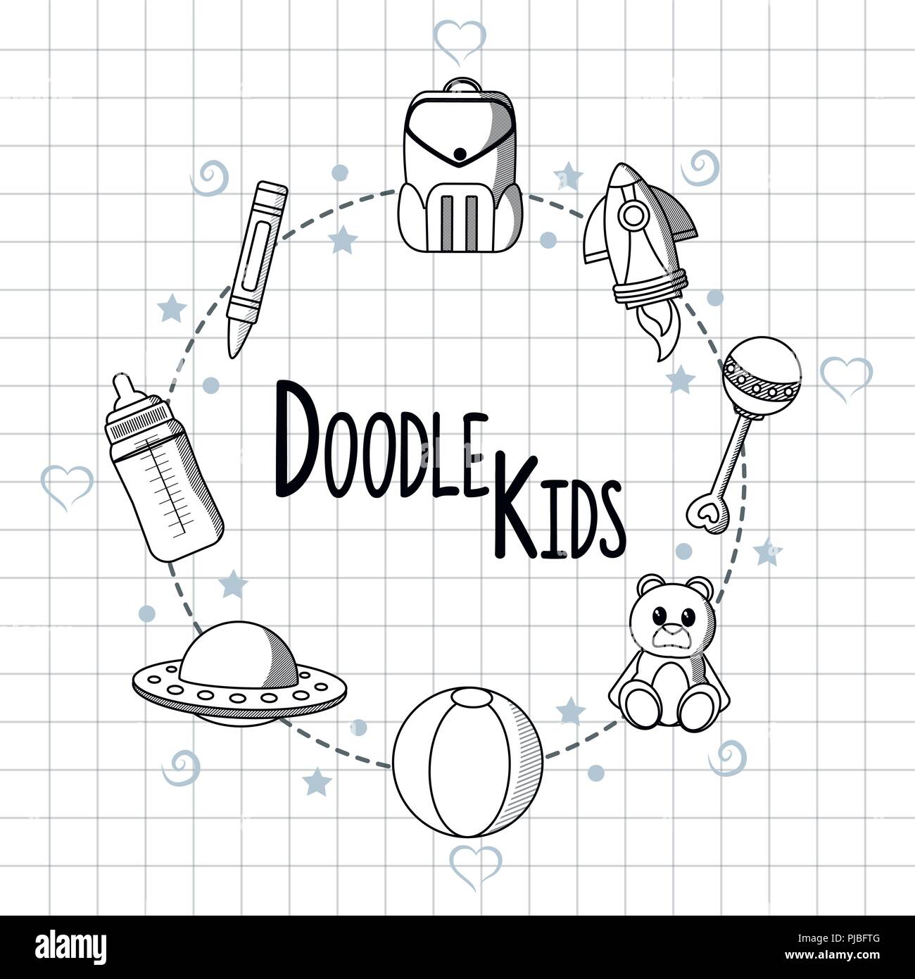 Doodle kids toys Stock Vector Image & Art Alamy