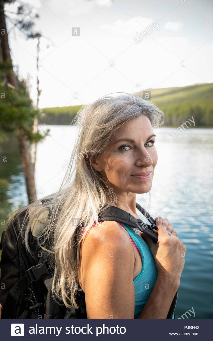 Mature woman fresh air summer hi-res stock photography and images - Alamy