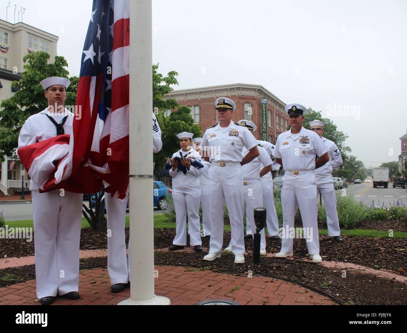 GETTYSBURG, Pa. (July 5, 2018) Sailors assigned to the guided-missile ...