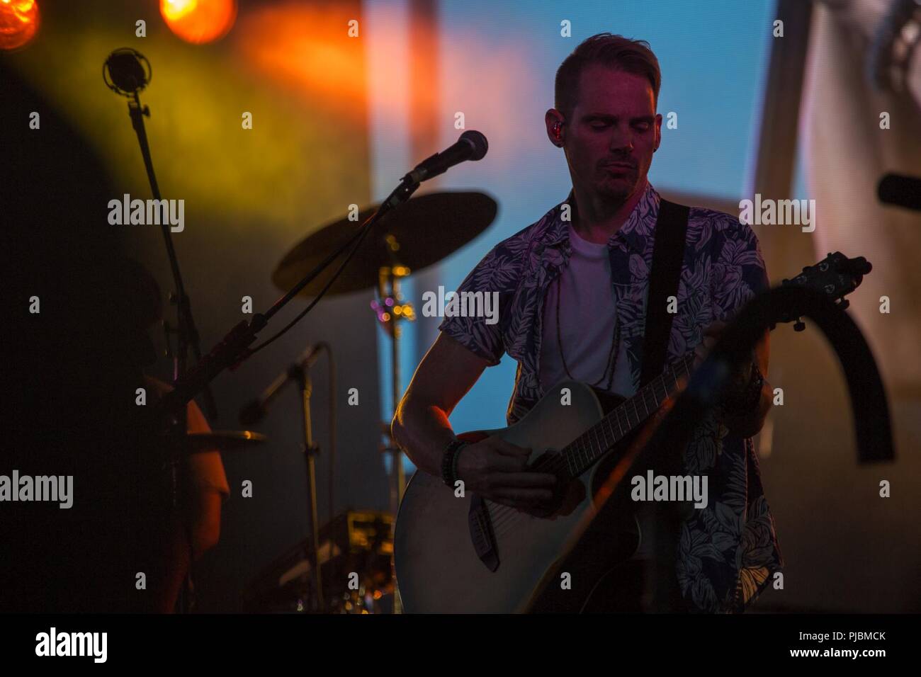 MCAS FUTENMA, OKINAWA, Japan- Brian Craddock performs during the Marine ...