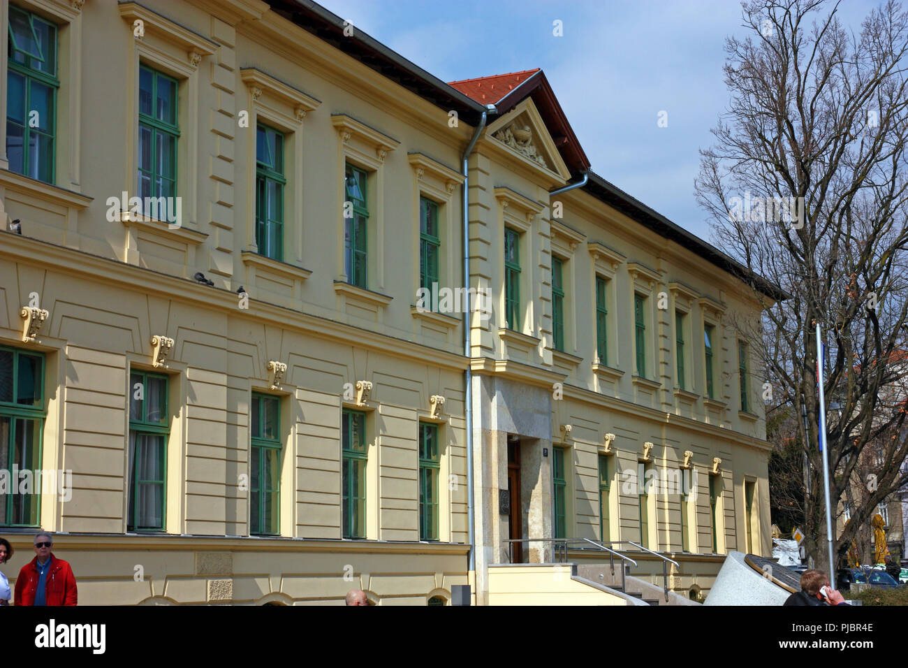CROATIA ZAGREB, 13 MARCH 2017 The main entrance for visitors in the