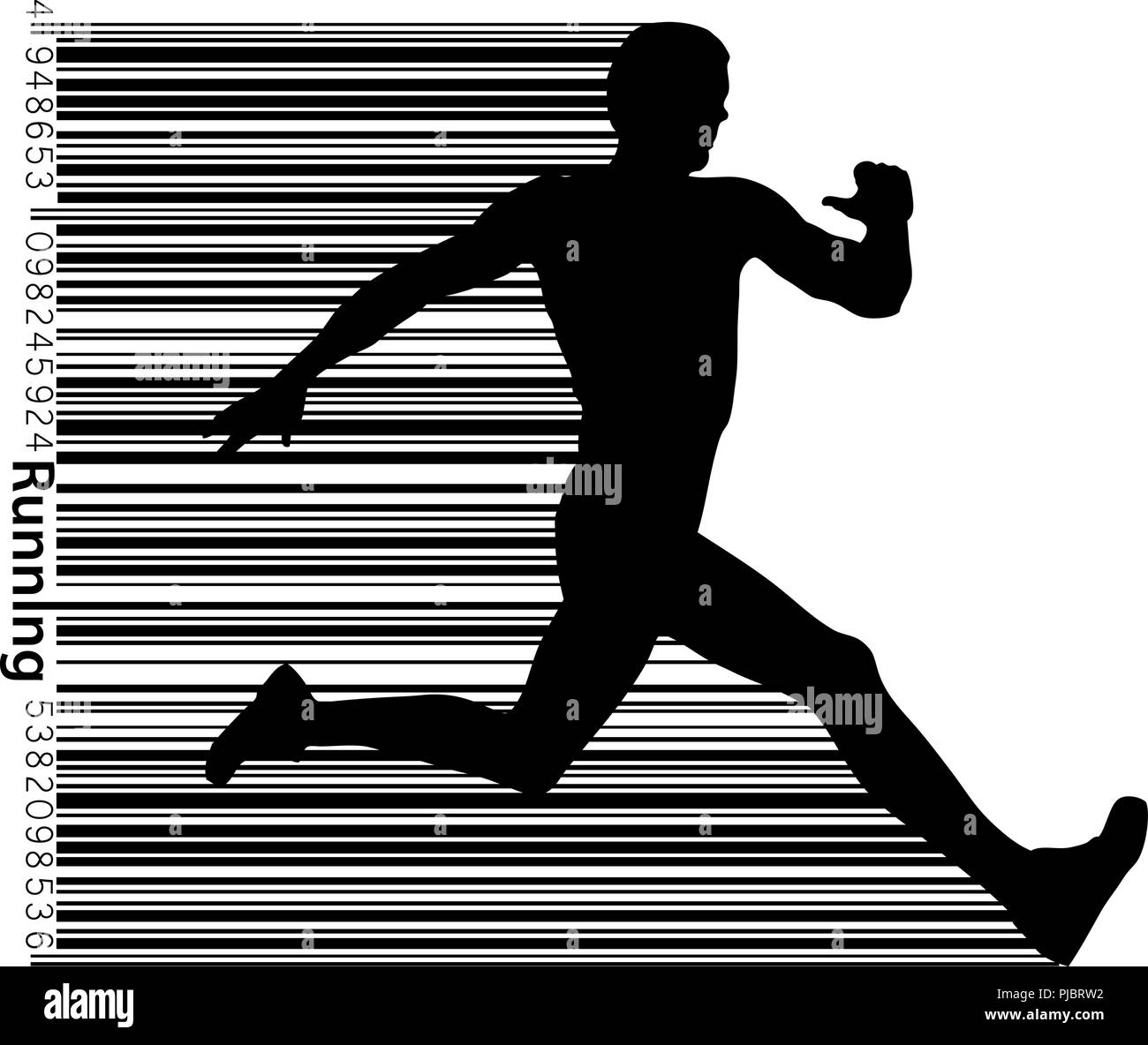 Trail Cross Country Runner Running Man Silhouette Shadow Isolated White  Background Stock Photo - Image of white, shadow: 206505740