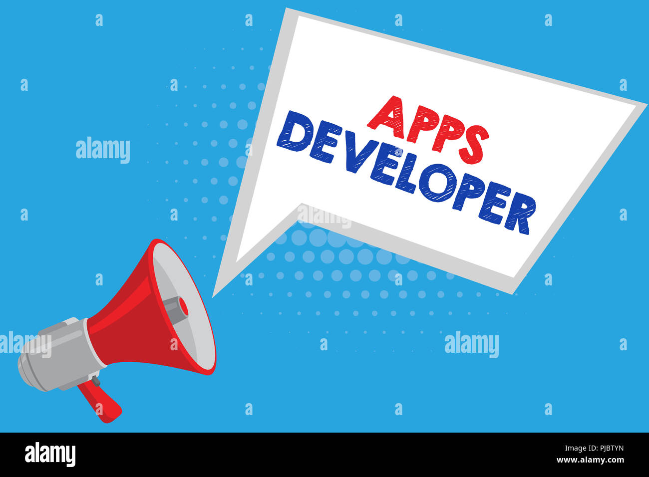 Handwriting text Apps Developer. Concept meaning Graphic artist Software Programmer and Analyst Experts. Stock Photo