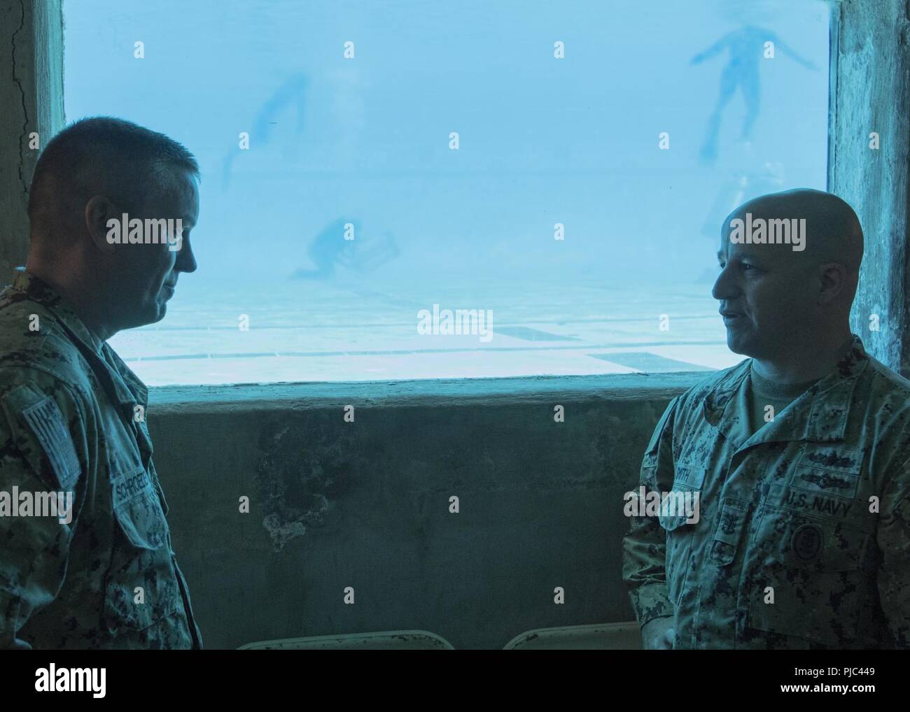 SAN DIEGO (July 12, 2018) Fleet Master Chief Russell Smith (right) and ...