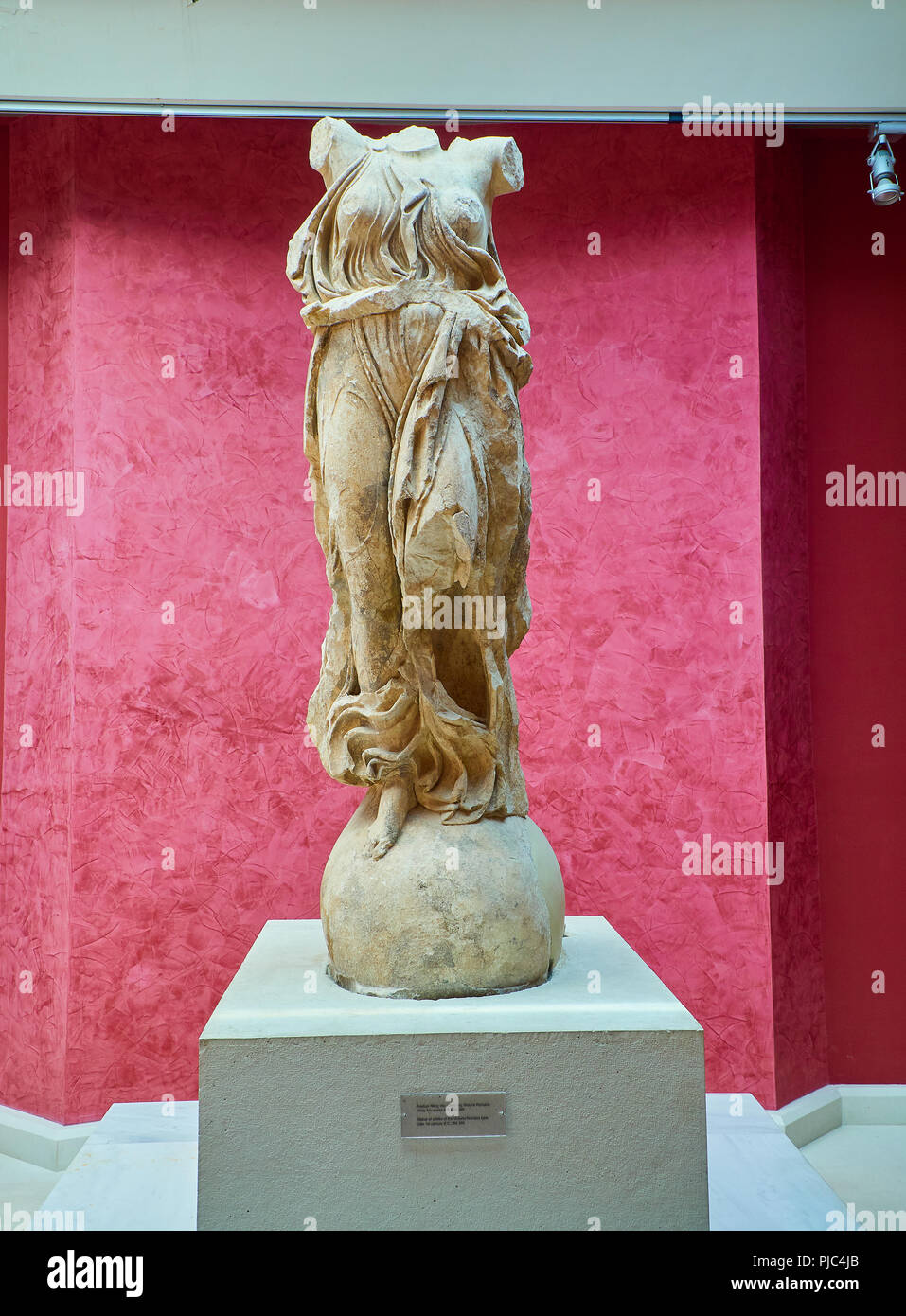 Athens, Greece - July 2, 2018. Sculpture of Nike, Greek goddess of victory,  in the museum at the Hadrian's Library in Athens, Attica region, Greece  Stock Photo - Alamy