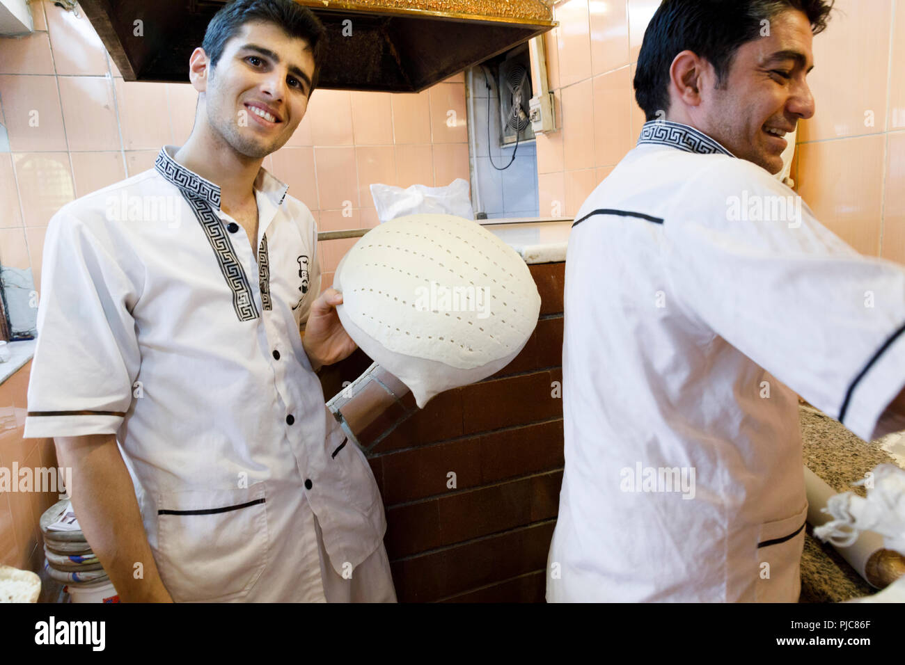 Islamic Republic of Iran. Tehran. Traditional bread. In Farsi, bread is