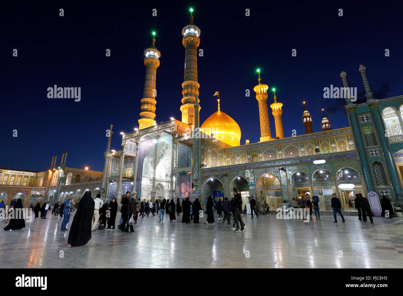 Islamic Republic of Iran. Qom. Shrine of Fatima Masumeh is considered ...