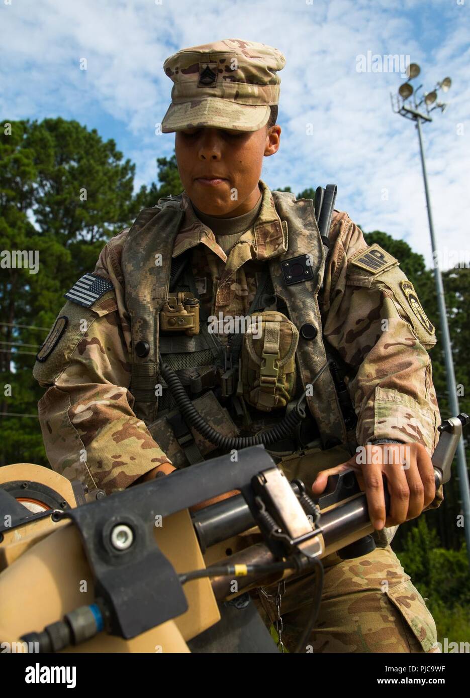 U S Army Paratroopers Assigned To The 82nd Airborne Division Conduct Realistic Maintenance On Vehicles At Fort Bragg North Carolina July 17 2018 The 82nd Airborne Division Conducted This Deployment Readiness Excercise To
